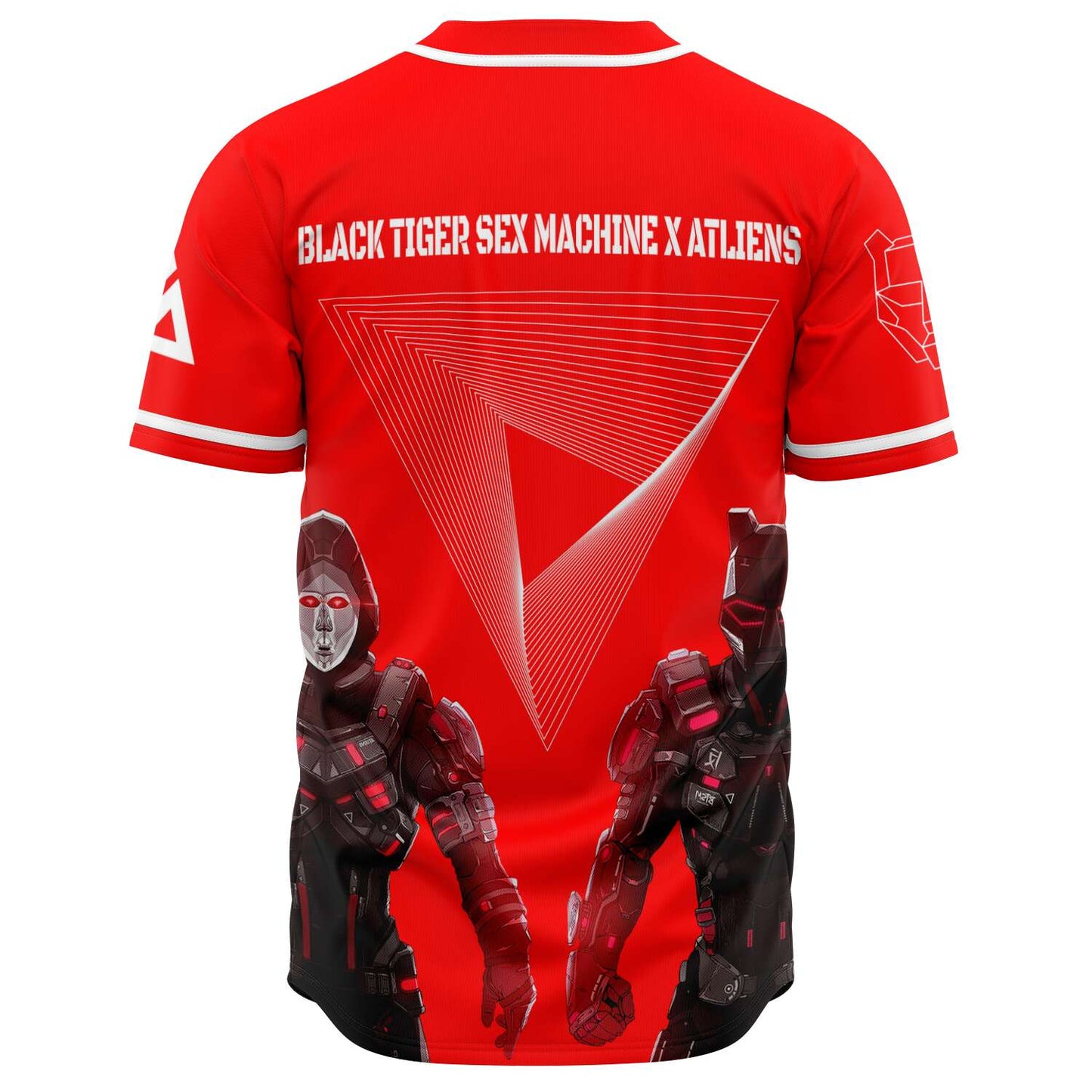 Black Tiger Sex Machine Bright Red White Btsm Rave Baseball Jersey