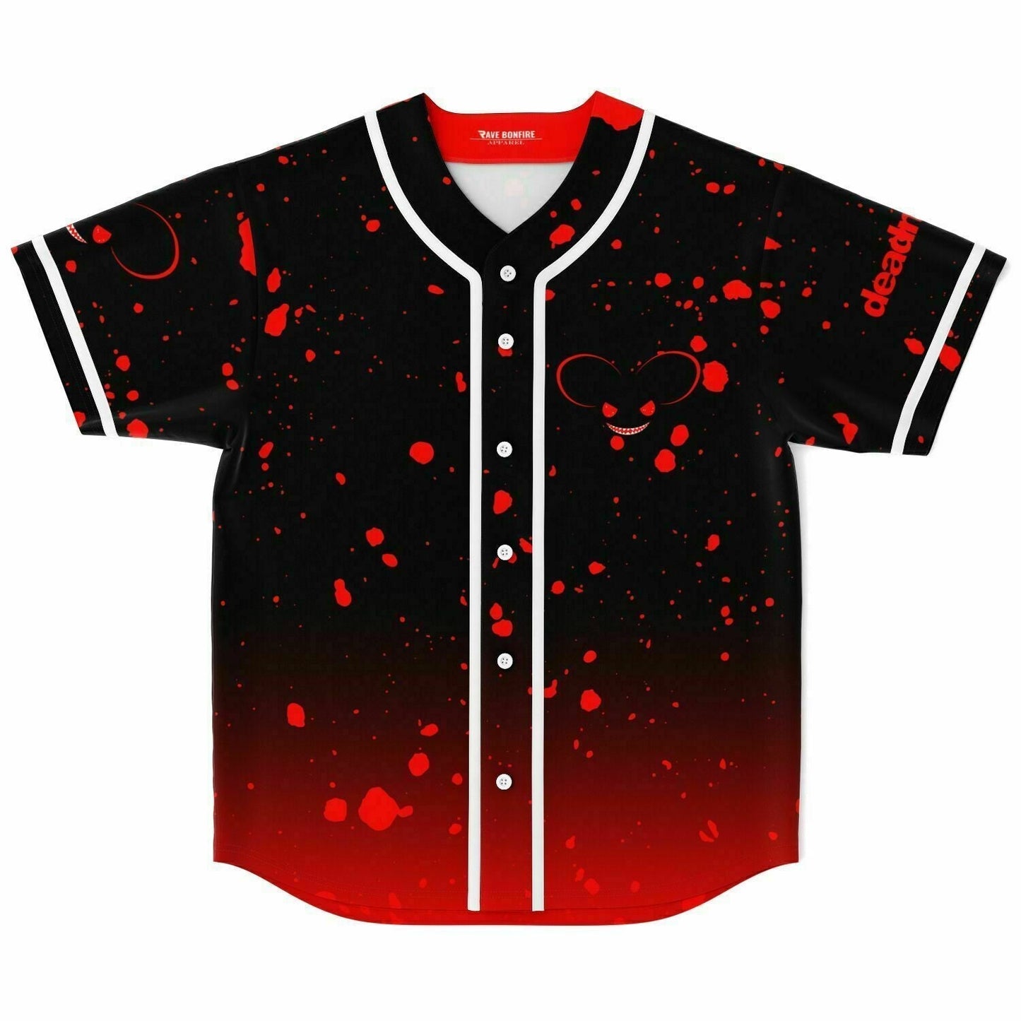 deadmau5 Black Red Mouse Head Rave Baseball Jersey