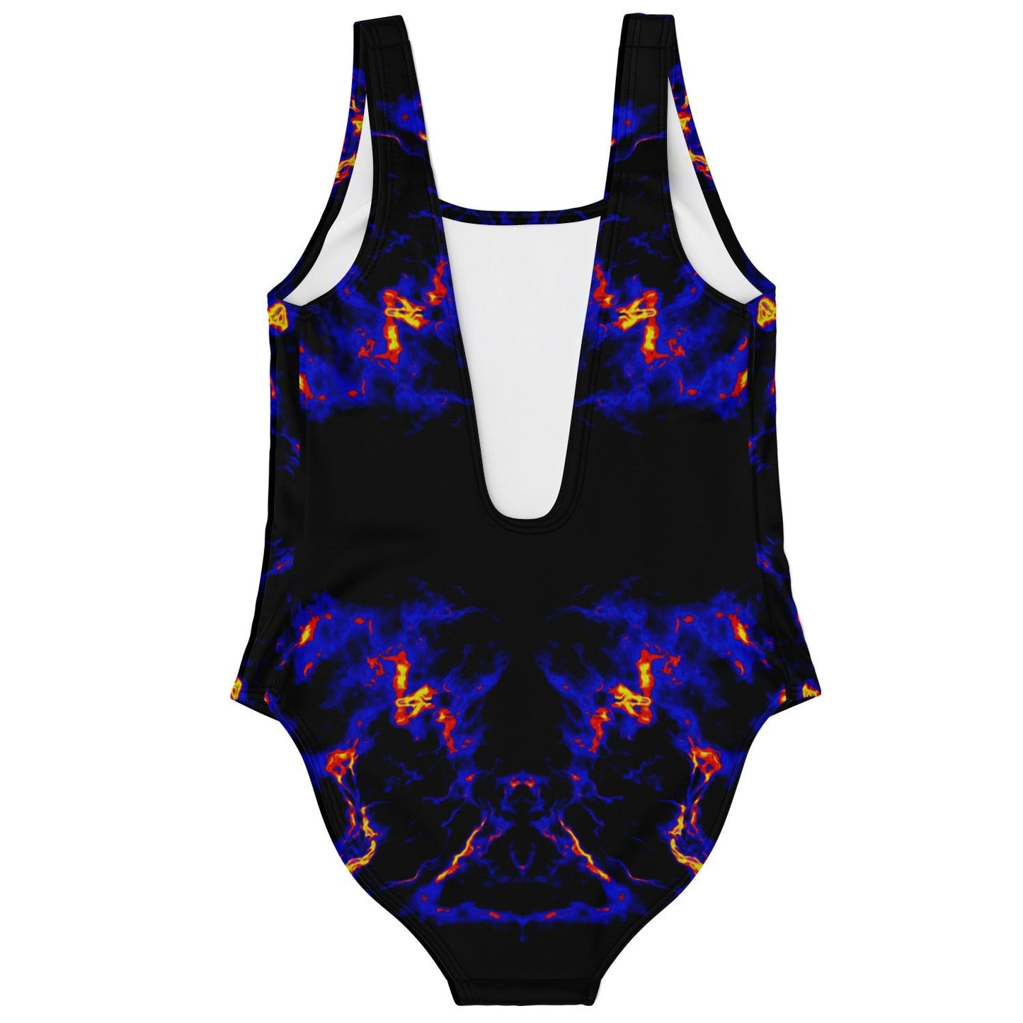 Black Mirrored Flames Rave Swimsuit