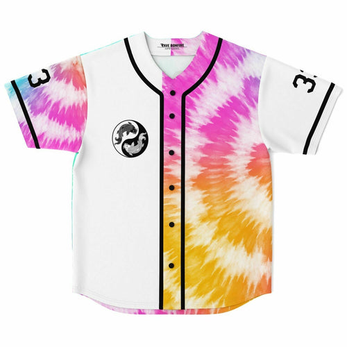 White Half Rave Baseball Jersey