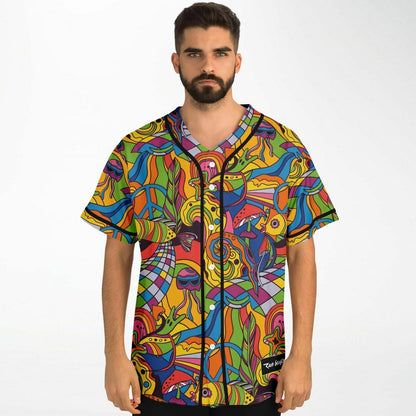 Rainbow — 60S Psychedelic Rave Baseball Jersey