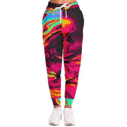 Hot Pink Oil Slick Rave Joggers