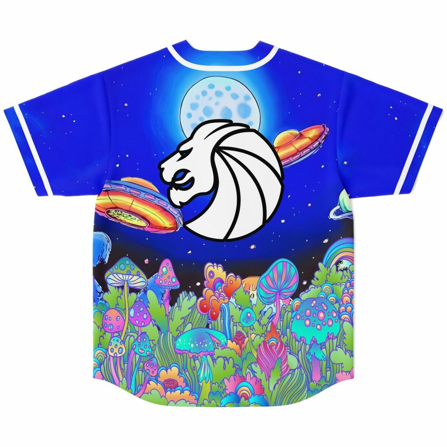 Seven Lions Royal Blue Psychedelic Glowing Rave Baseball Jersey