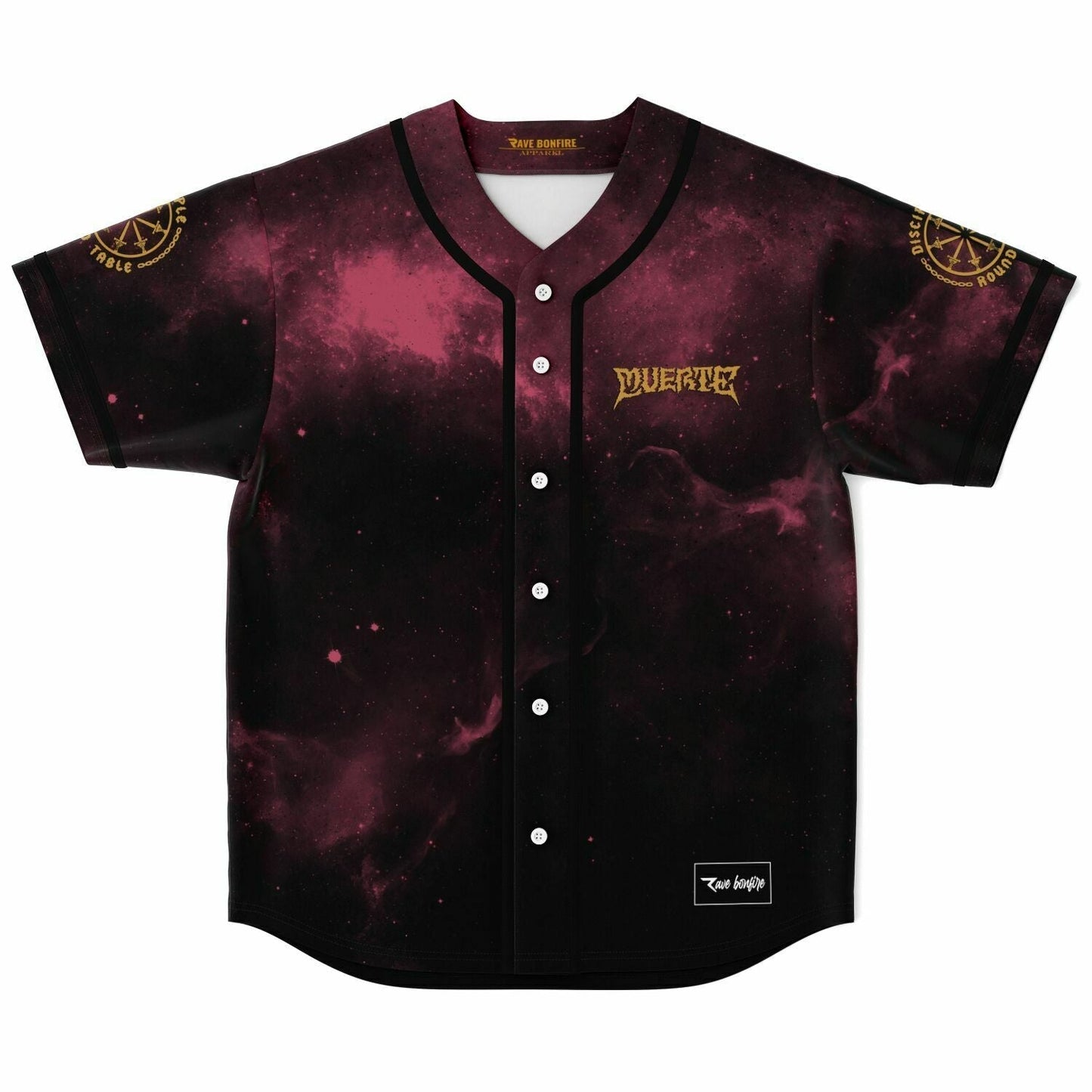 Deep Maroon Pink Rave Baseball Jersey