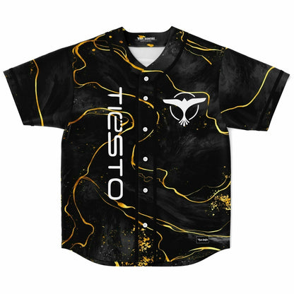 Tiësto Black Gold Marble Rave Baseball Jersey