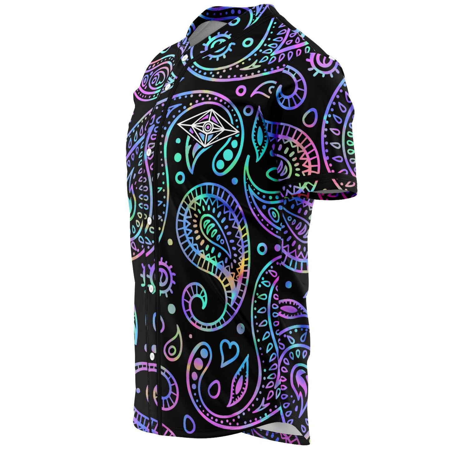 SLANDER Black Paisley Rave Baseball Jersey