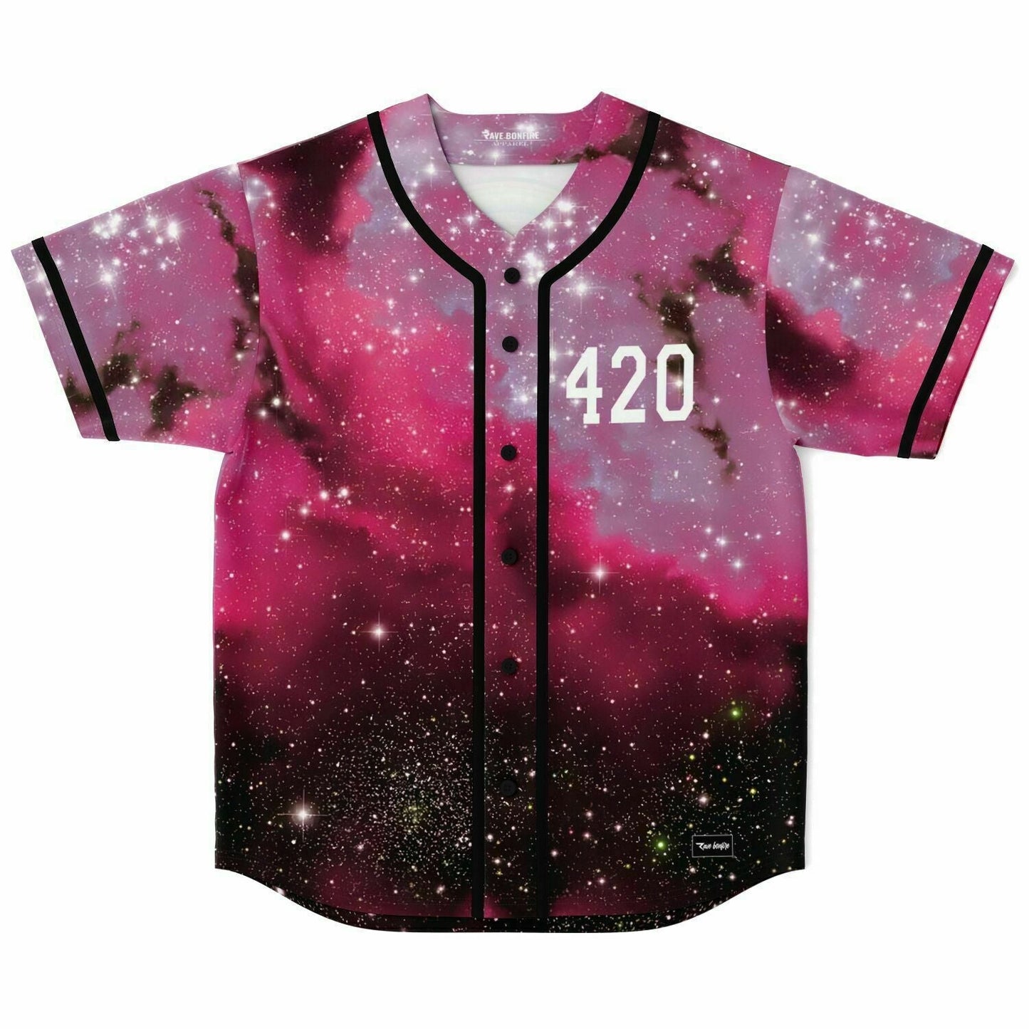 Pink Magenta Galaxy Rave Baseball Jersey