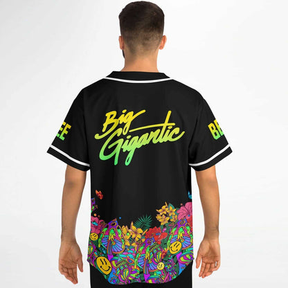 Big Gigantic Black Body Dense Psychedelic Rave Baseball Jersey