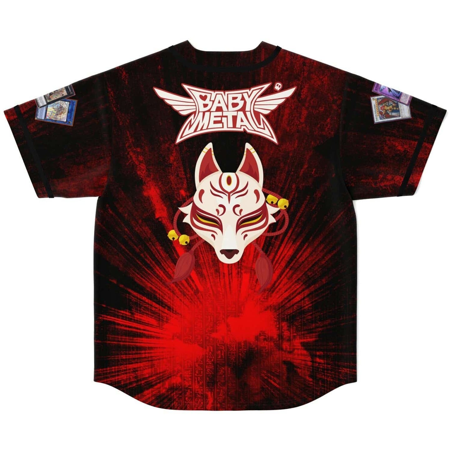 BABYMETAL Black Red Radial Speed Rave Baseball Jersey