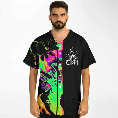 Black Acid Melt Rave Baseball Jersey