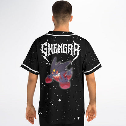 Black Starry Night Rave Baseball Jersey