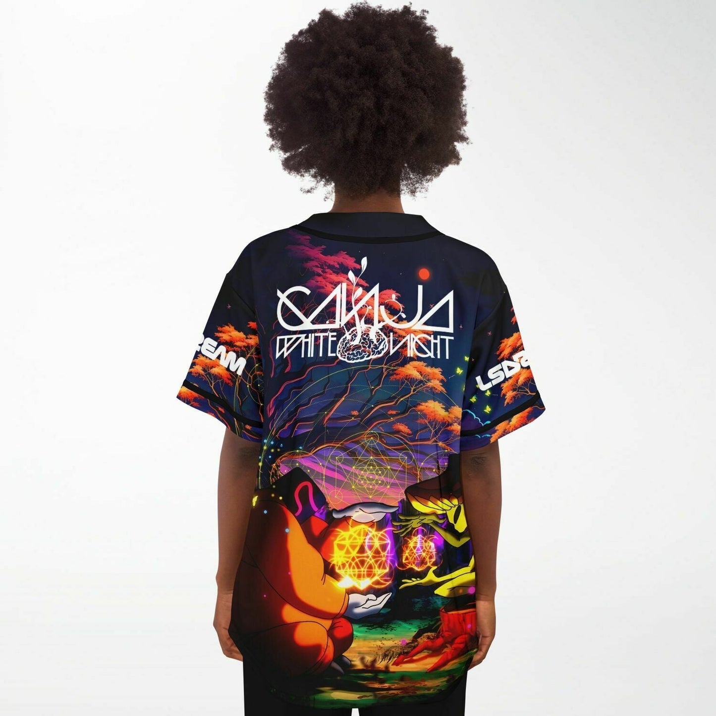 Ganja White Night Deep Purple Psychedelic Sunset Rave Baseball Jersey