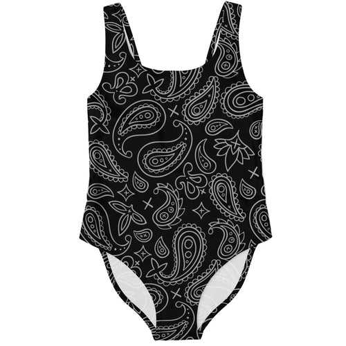 Black Paisley Bandana Rave Swimsuit