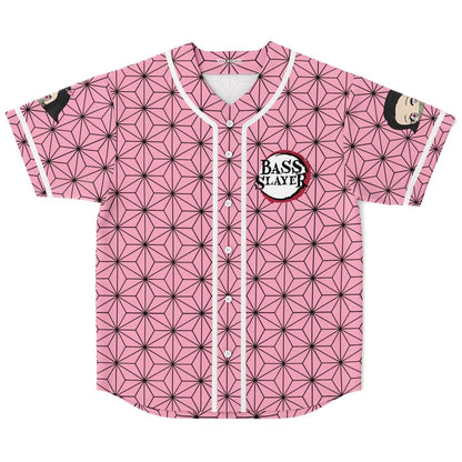 Pink Asanoha Rave Baseball Jersey