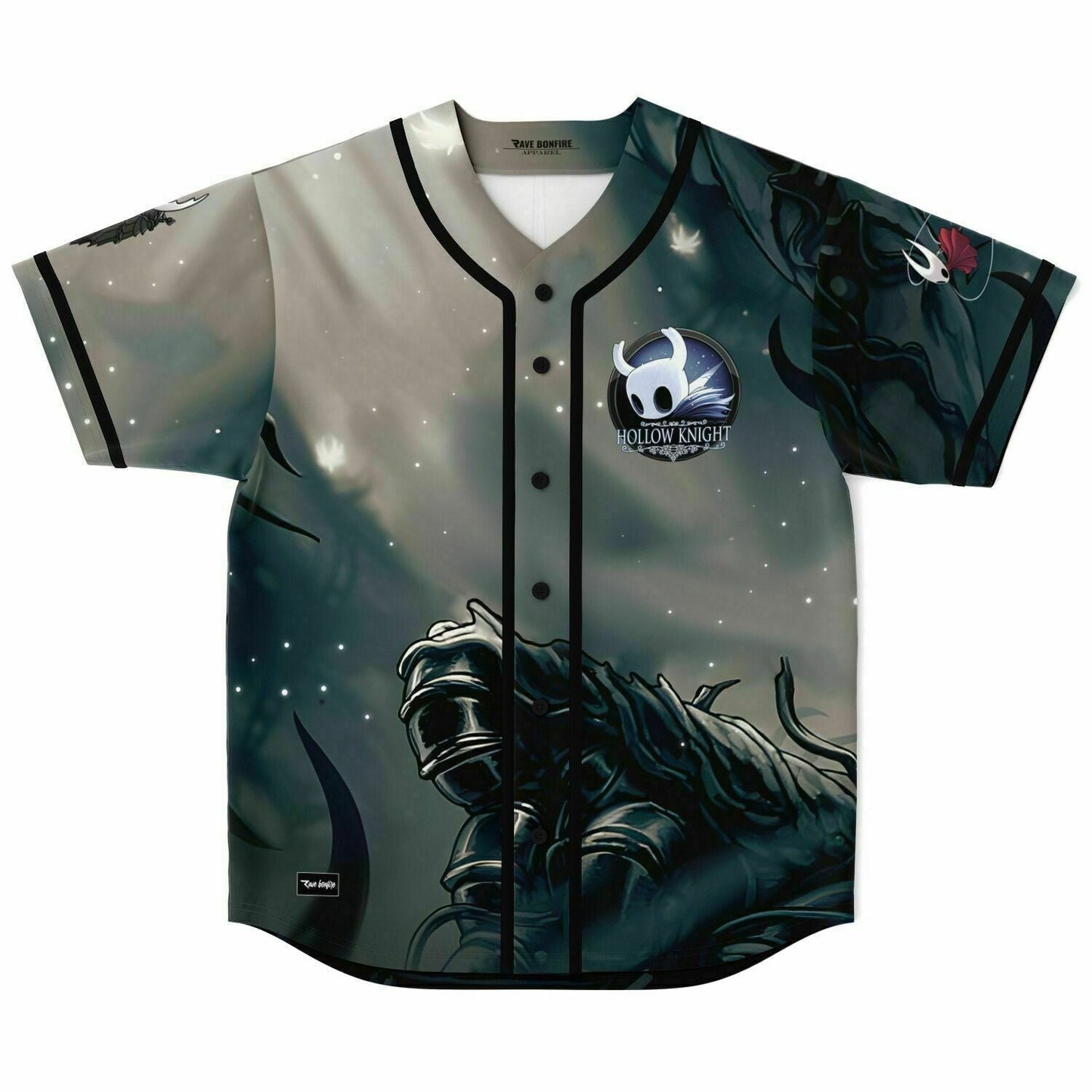 Muted Grey Hollow Knight Rave Baseball Jersey