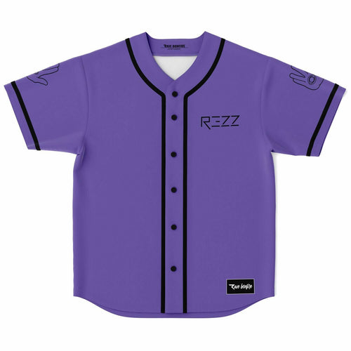 Rezz Purple Wordmark Rave Baseball Jersey
