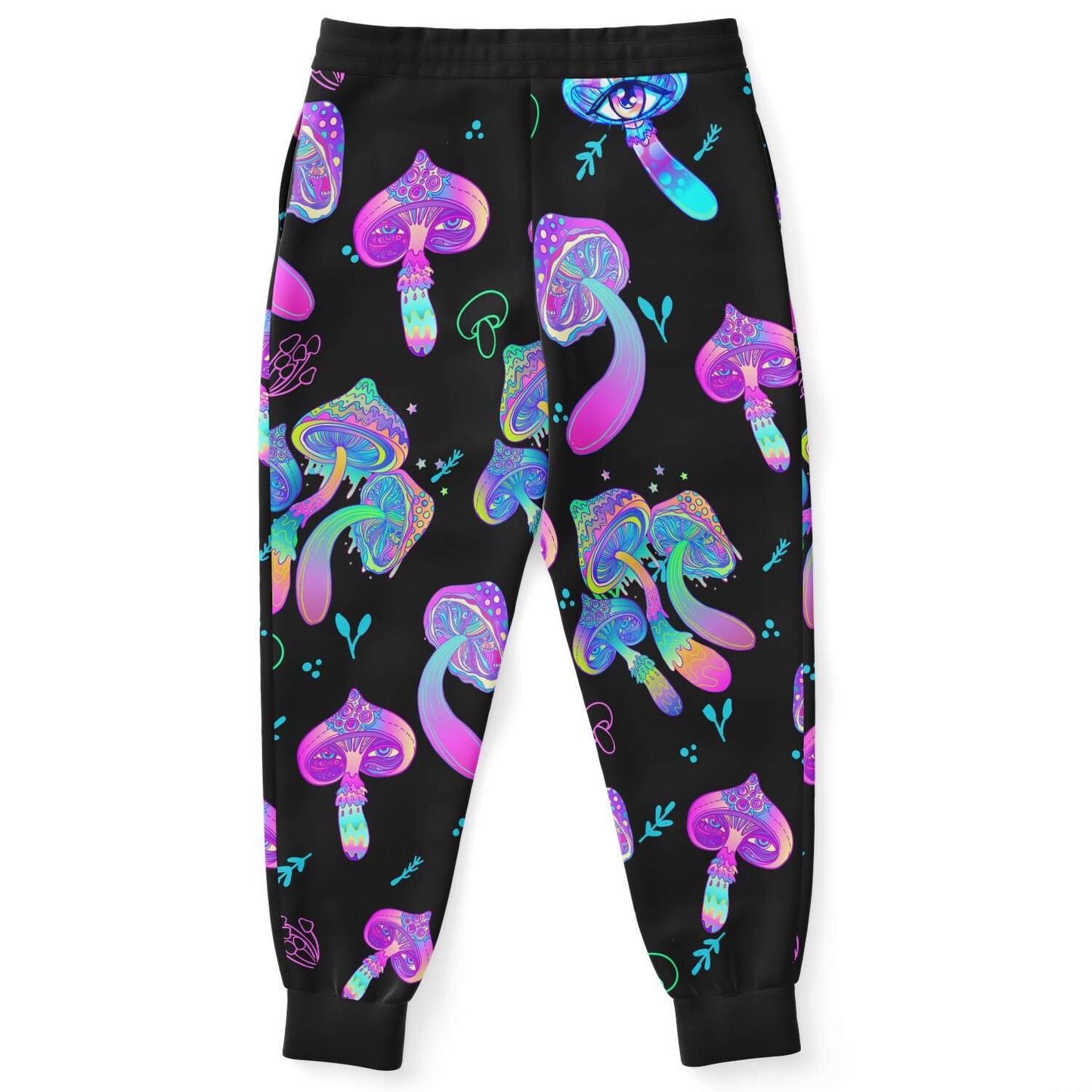 Black Psychedelic Magic Rave Joggers