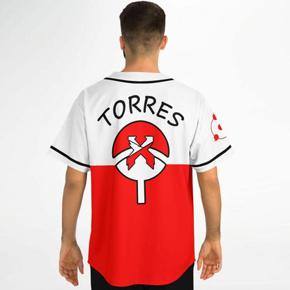 White Red Naruto Uchiha Rave Baseball Jersey