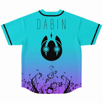 DABIN Turquoise Black Floral Rave Baseball Jersey