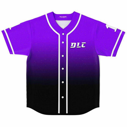 DLC Bright Purple Geometric White Rave Baseball Jersey