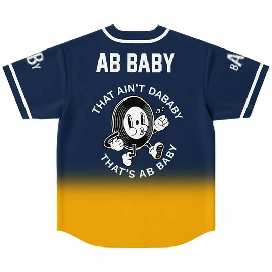 Navy Blue Cartoon Walking Rave Baseball Jersey