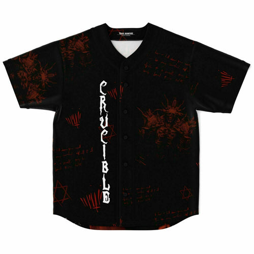 Black Occult Horror Rave Baseball Jersey