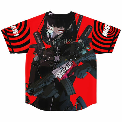 MUST DIE! Red Wordmark Logo Rave Baseball Jersey