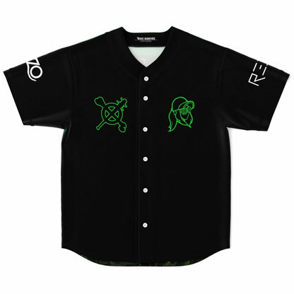 REZZ Black Green Optical Rave Baseball Jersey
