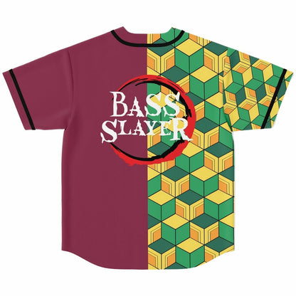 Green Yellow Split Rave Baseball Jersey