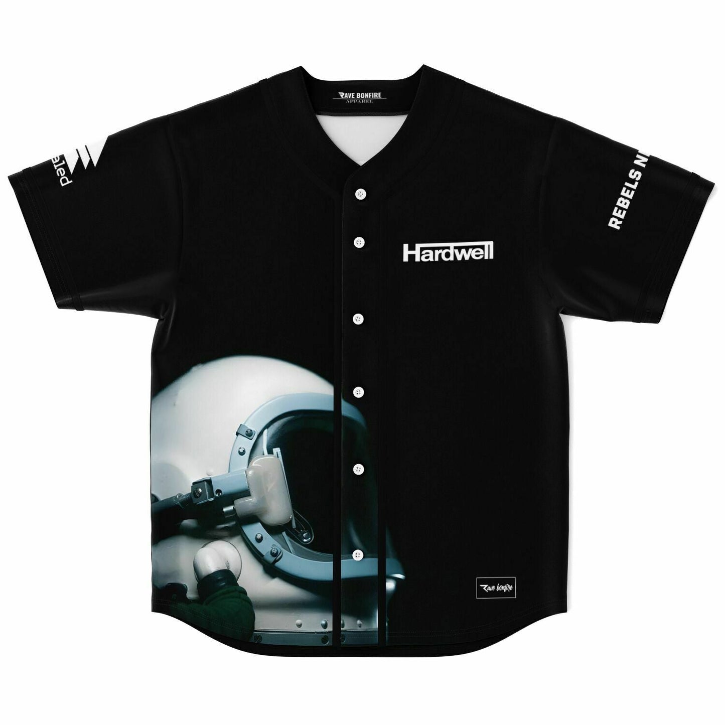 Hardwell Black Photographic Image Rave Baseball Jersey