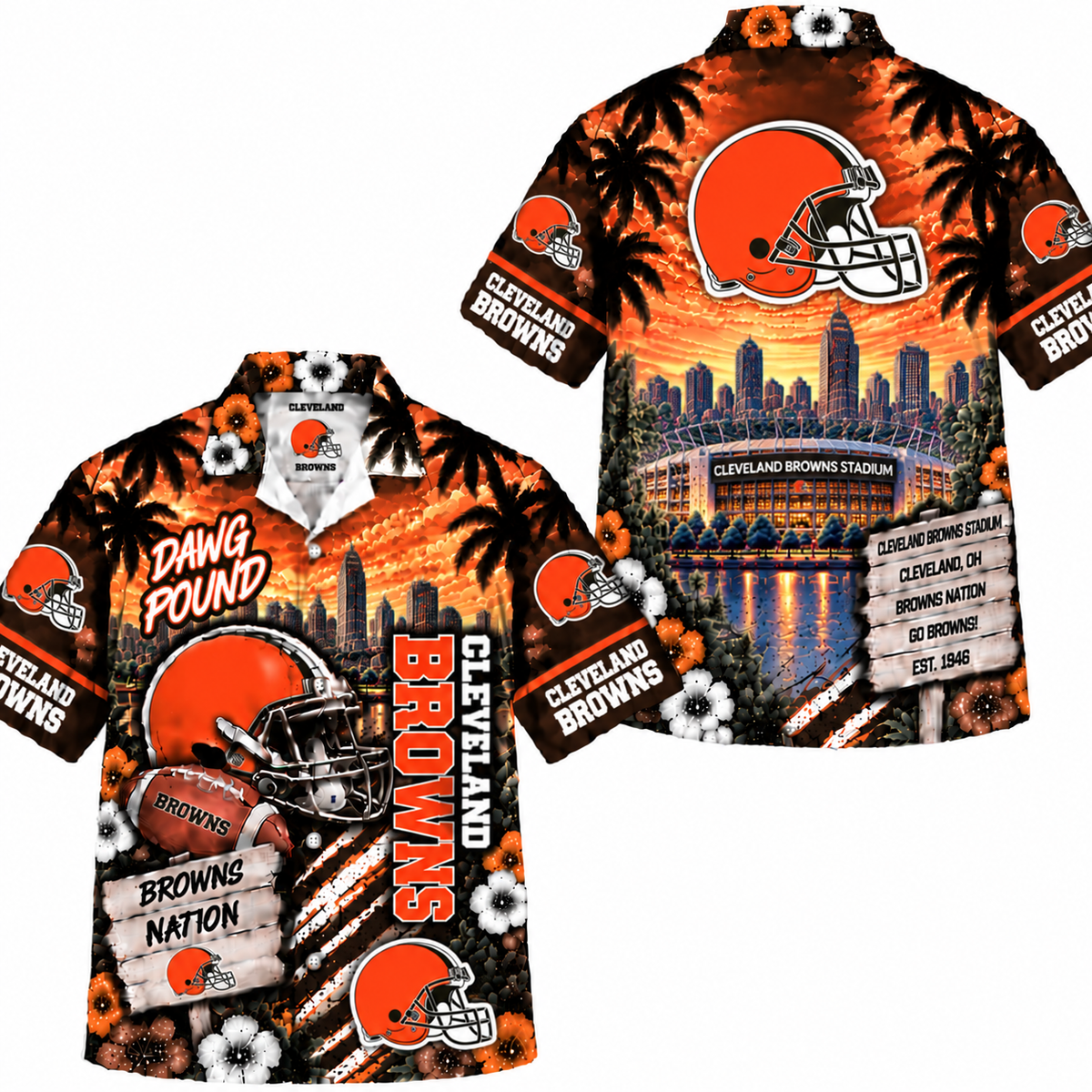 Cleveland Browns Dawg Pound Hawaiian Shirt