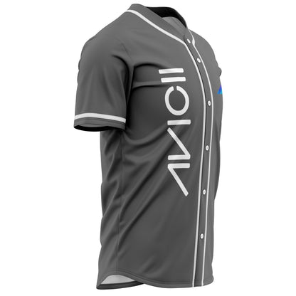 Avicii Charcoal Minimal Branded Rave Baseball Jersey