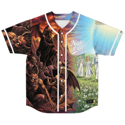 Bright Heaven Vs Hell Rave Baseball Jersey