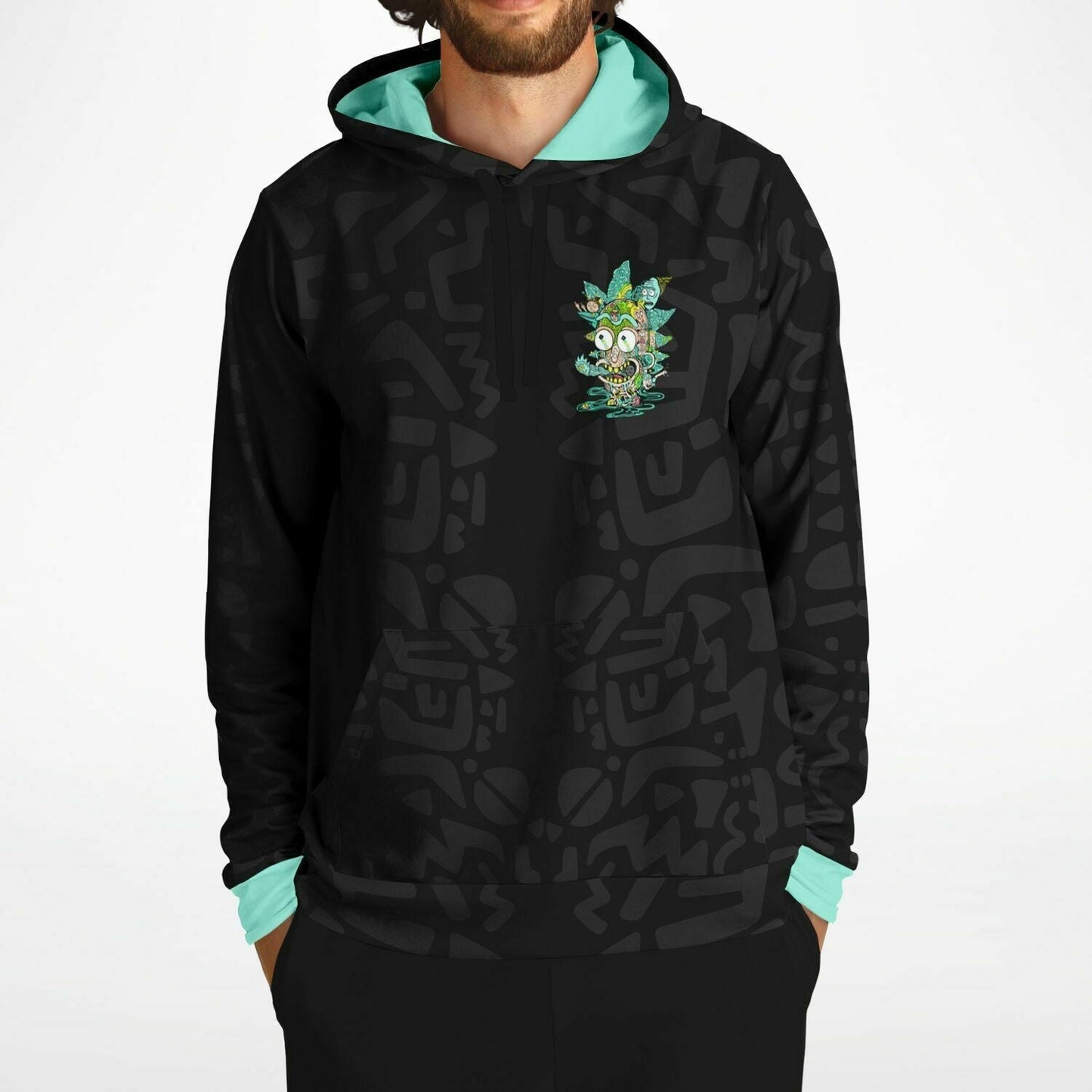Trippy Melting Cartoon Face Rave Hoodie