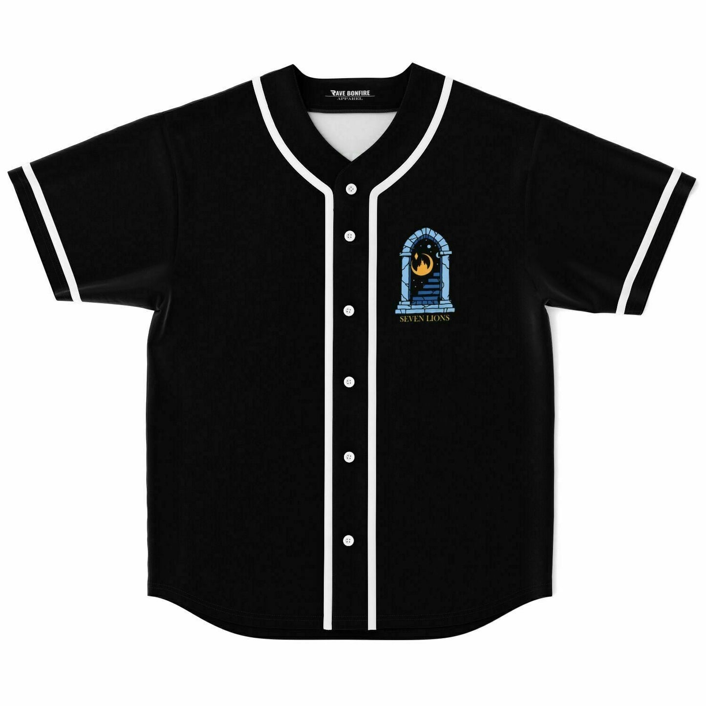 Seven Lions Black Stone Archway Rave Baseball Jersey