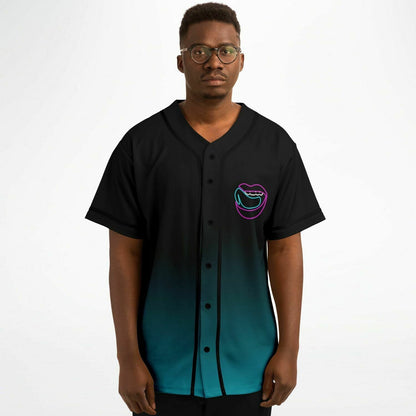 Black Teal Rave Baseball Jersey