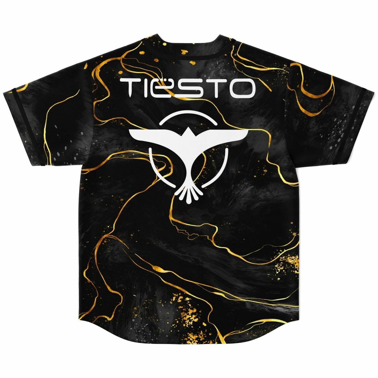 Tiësto Black Gold Marble Rave Baseball Jersey