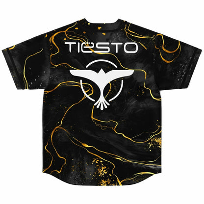 Tiësto Black Gold Marble Rave Baseball Jersey