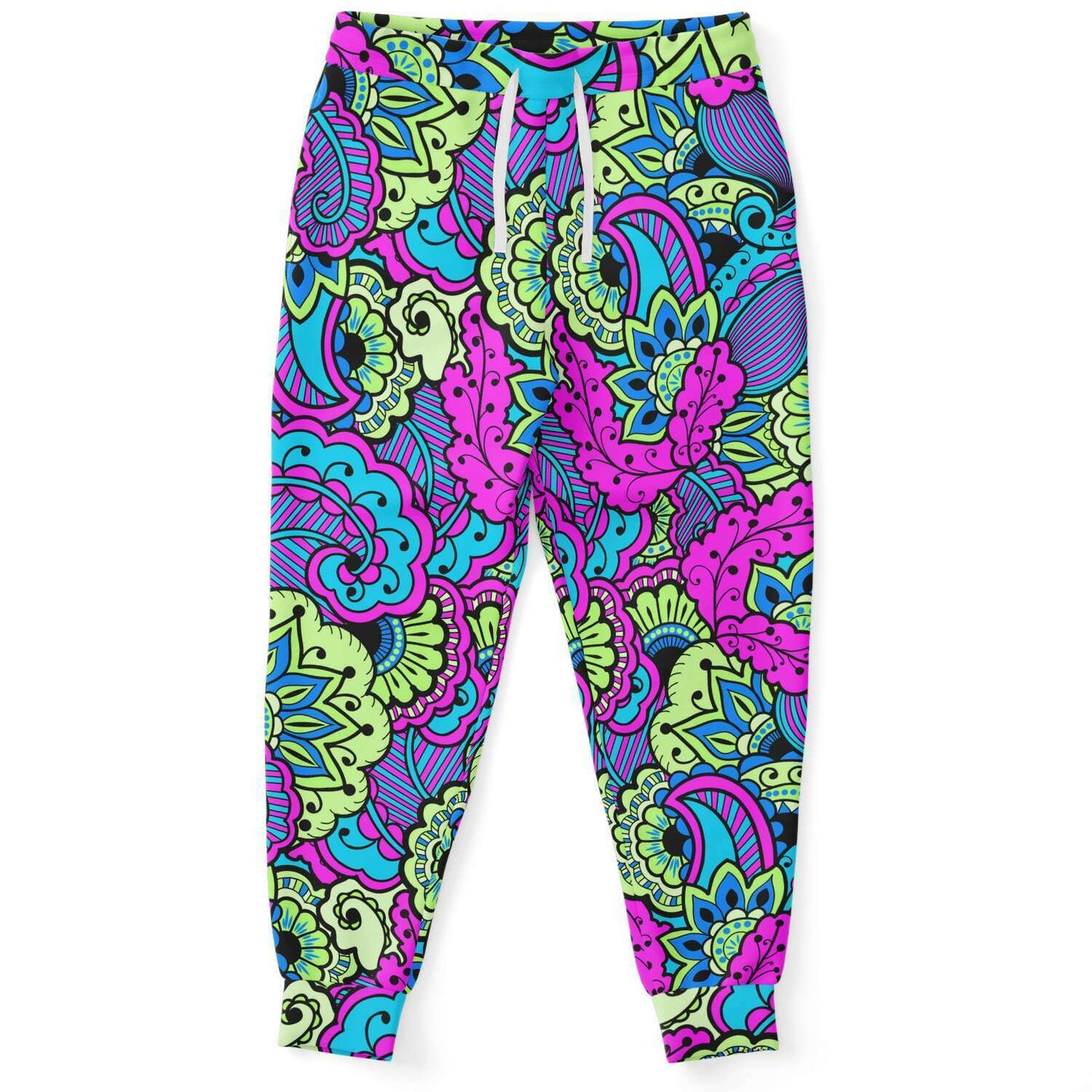 Magenta Paisley Floral Rave Joggers
