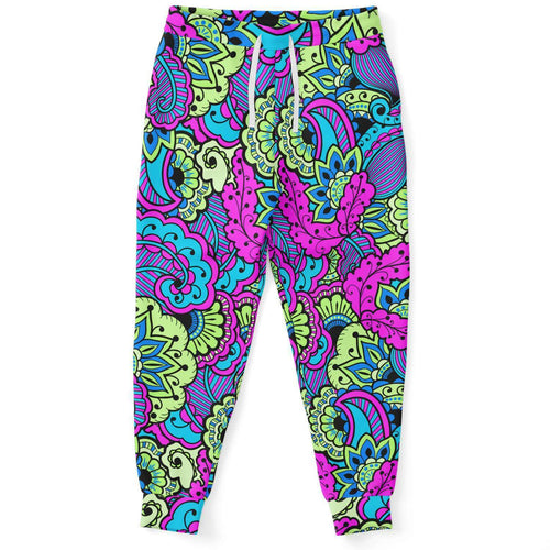 Magenta Paisley Floral Rave Joggers