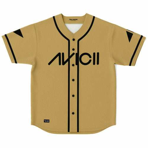 Avicii Tan Wordmark Triangle Rave Baseball Jersey