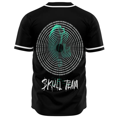 Kai Wachi Black Skull Formed Rave Baseball Jersey