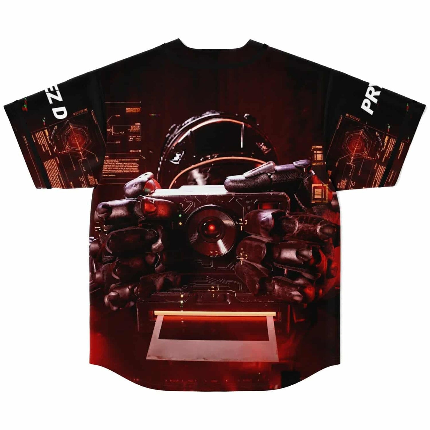 Eric Prydz Black Glitchy Iridescent Rave Baseball Jersey