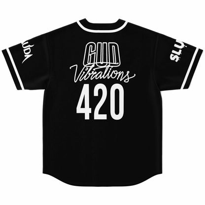 Gud Vibrations Black Minimal — Rave Baseball Jersey