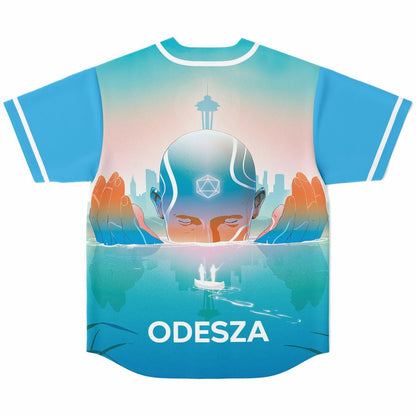 ODESZA Sky Blue Surreal Figure Rave Baseball Jersey