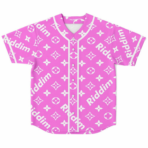 Pink Luxury Monogram Rave Baseball Jersey