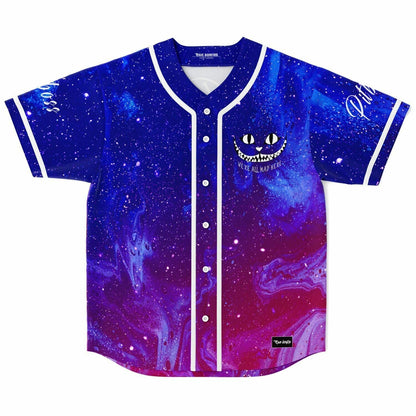 Cosmic Blue Starry Galaxy Rave Baseball Jersey