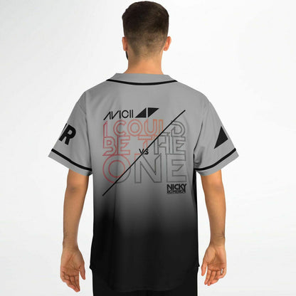 Avicii Grey Black No Illustrative Rave Baseball Jersey
