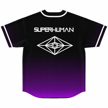 Slander Black Purple Gradient Rave Baseball Jersey
