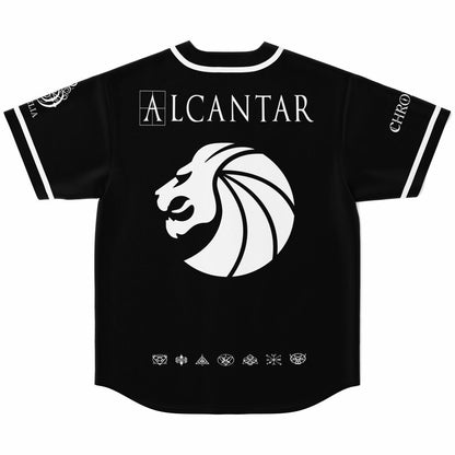 Seven Lions Black Wordmark Lion Rave Baseball Jersey